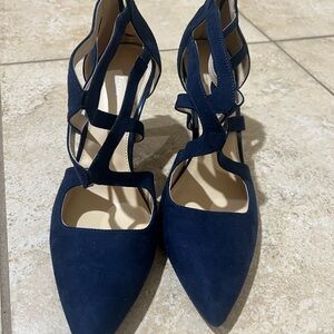 Liz Claiborne Blue Strappy Heels